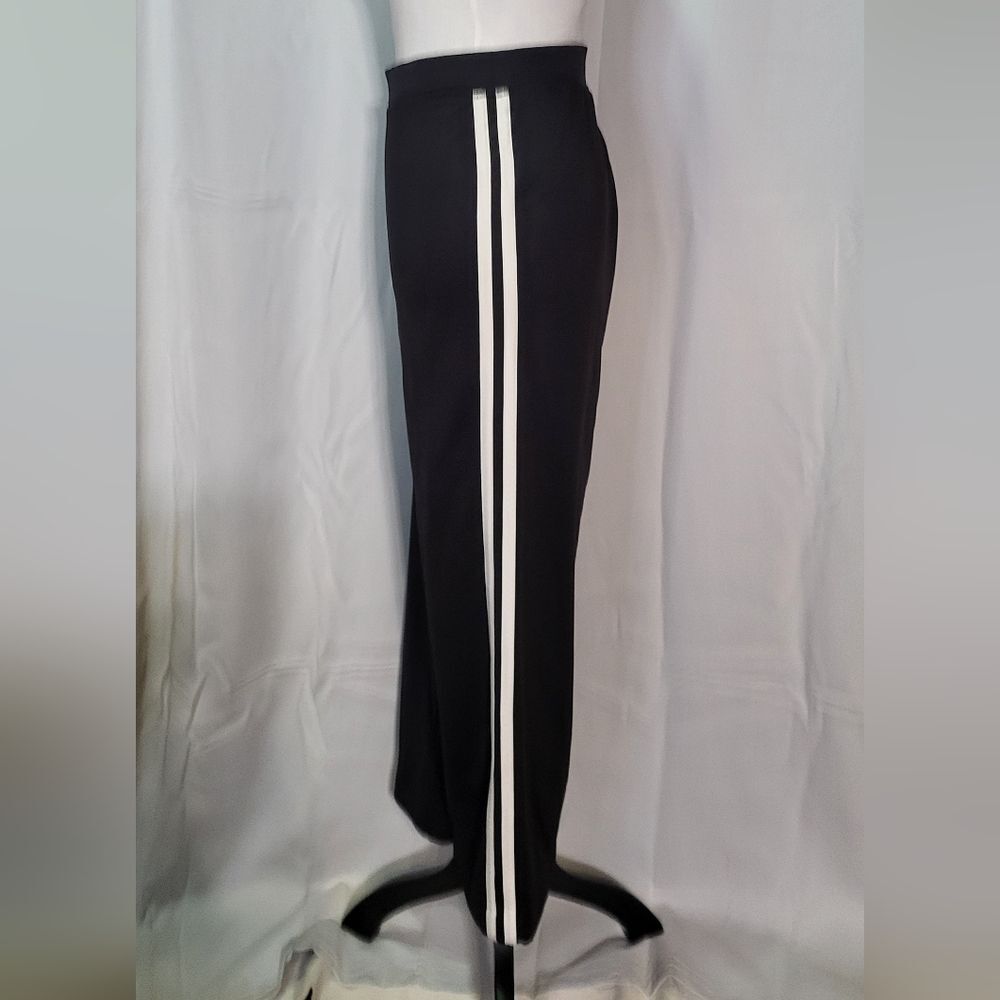 Tek Gear Women's Vintage Black Double Striped High Waist Track Pants Sz Large 🐈 - Picture 11 of 11
